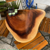 Bàn Cafe gỗ me tây Cf43- Bàn sofa, bàn decor sân vườn đẹp
