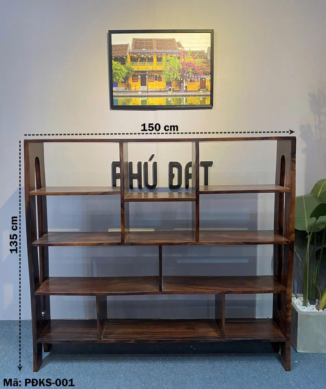 Kệ  Sách Gỗ Me Tây Sang Trọng