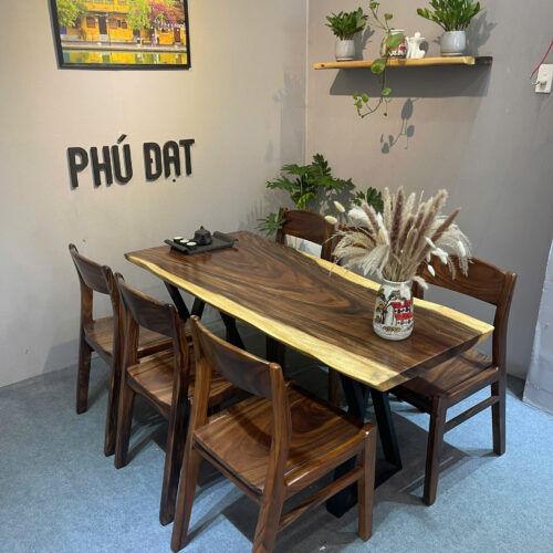 30+ Bộ bàn ăn gỗ me tây đẹp , giá rẻ free ship toàn quốc