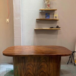 Bàn Ovan Gỗ Me Tây Nguyên Khối PĐ 160x80