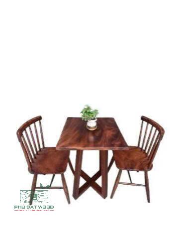 Bộ bàn gỗ me tây PĐ 60x60