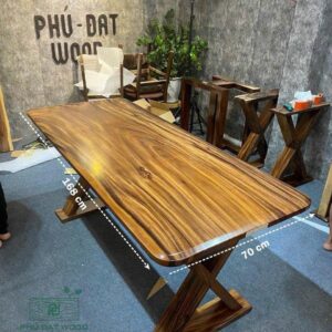 Mặt bàn gỗ me tây PĐ 168X70