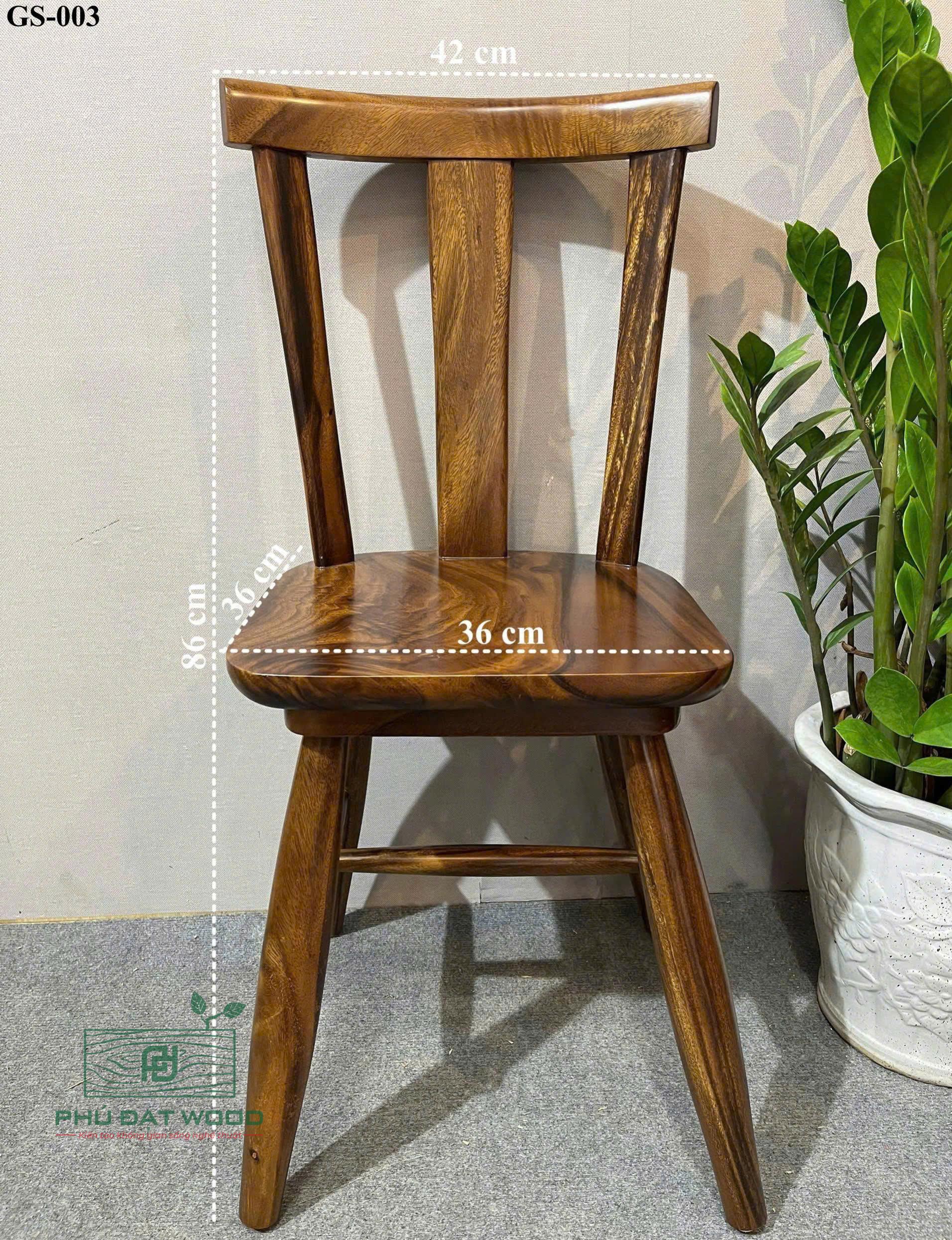Ghế gỗ me tây GS-003
