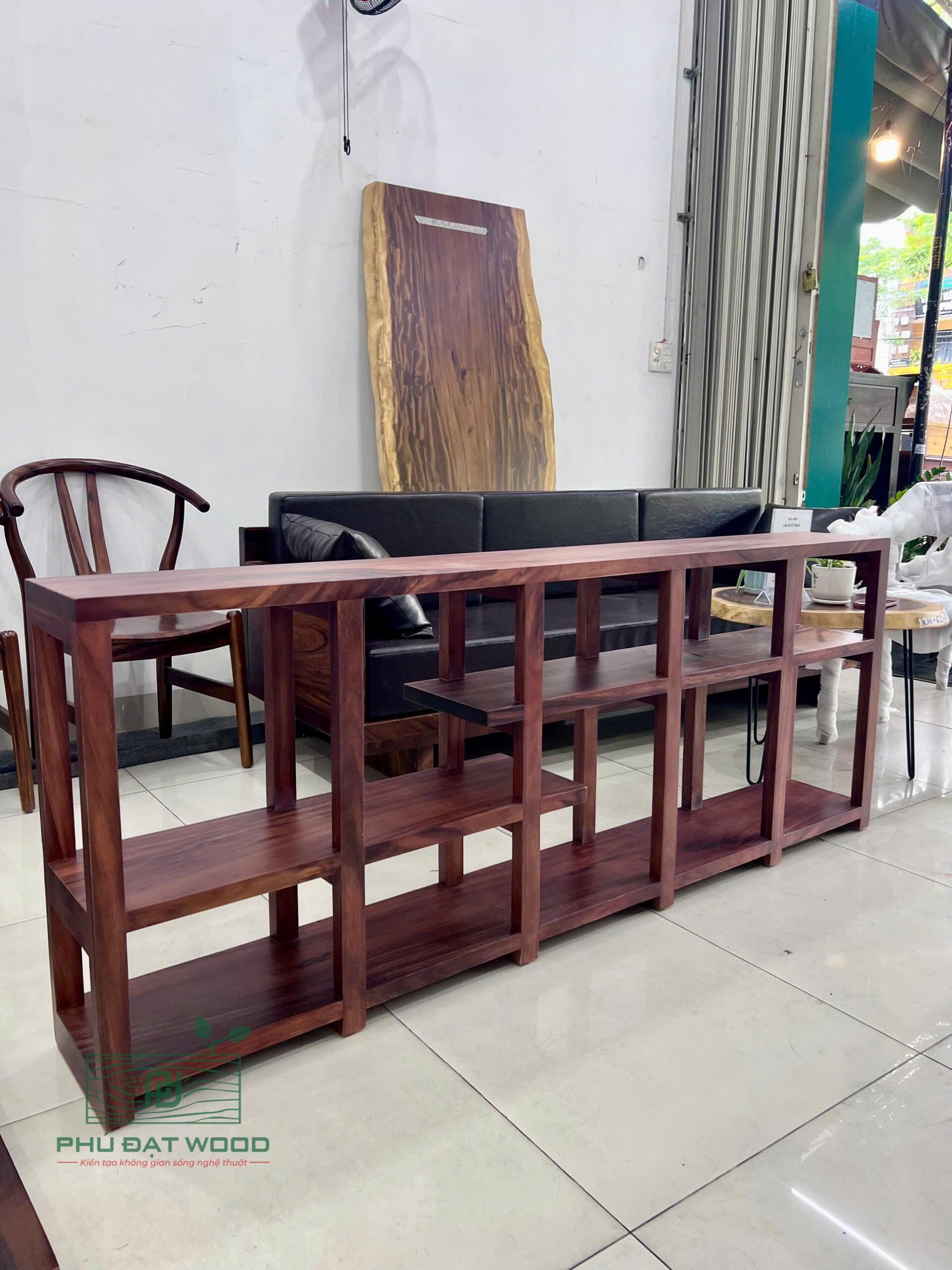 Kệ Sách Gỗ Tự Nhiên 180x70x25 cm