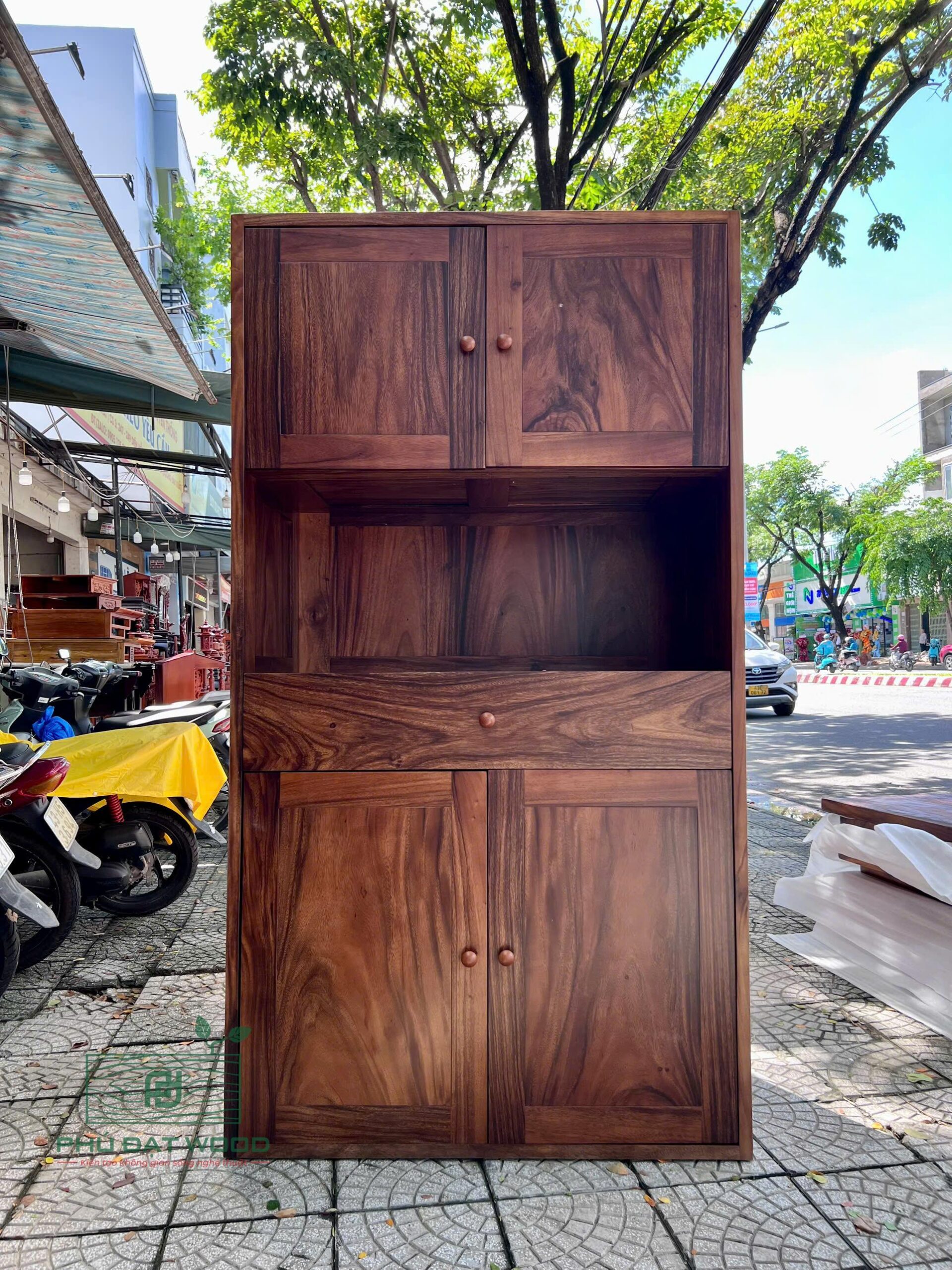 Tủ Đồ Đa Năng Gỗ Me Tây kích thước 201x100x60