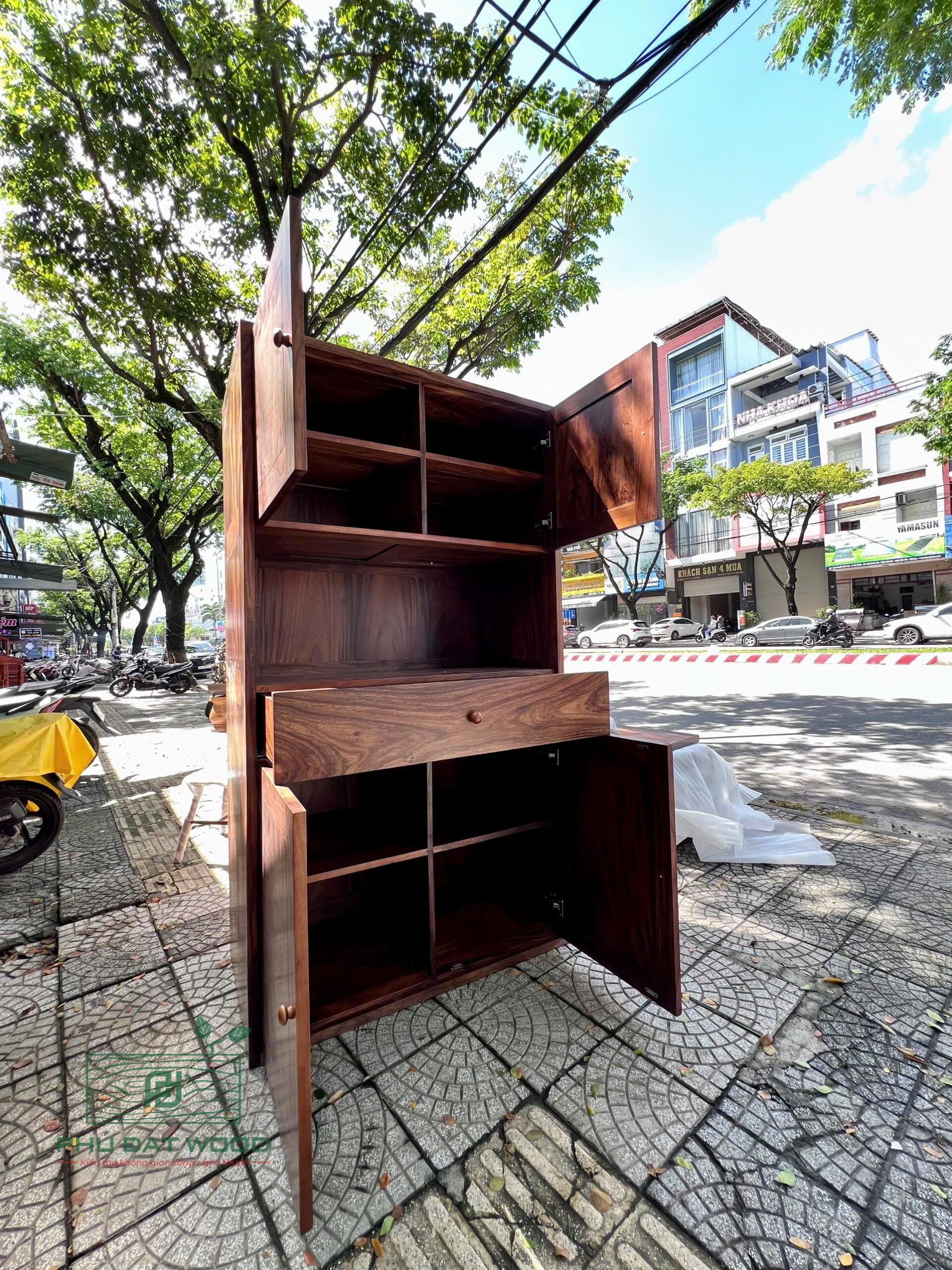 Tủ Đồ Đa Năng Gỗ Me Tây kích thước 201x100x60