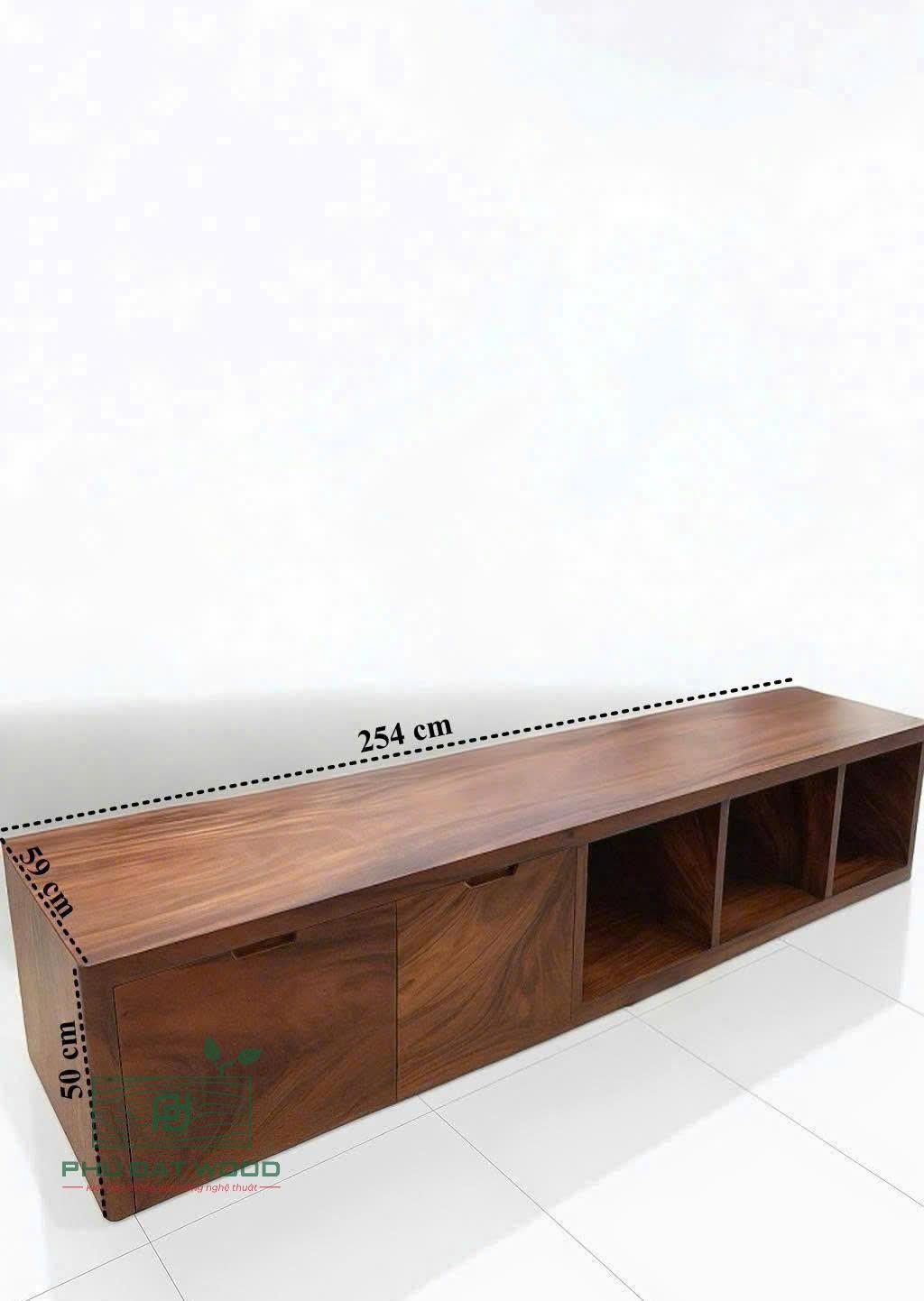 Tủ Kệ Gỗ Me Tây Đa Năng 254x59x50cm