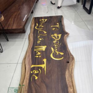 Bảng hiệu gỗ tự nhiên nguyên tấm PĐ-02