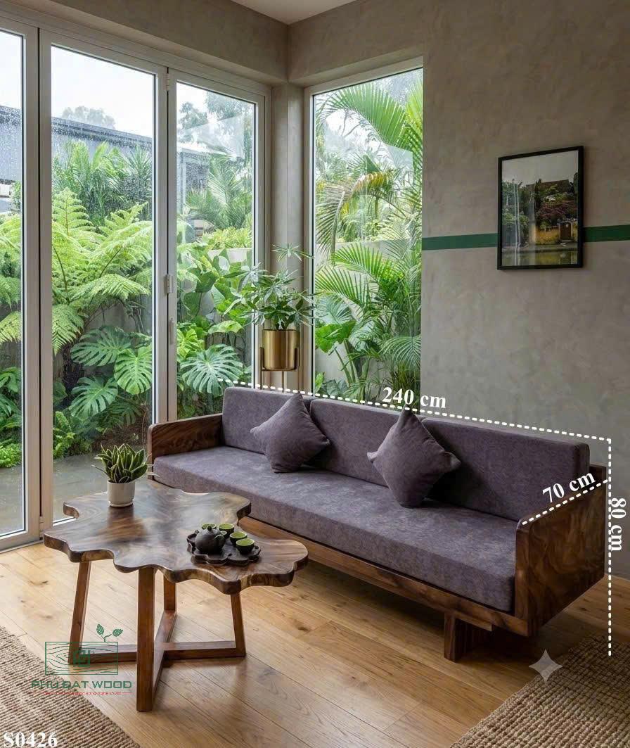 Bộ sofa băng gỗ me Tây S0426