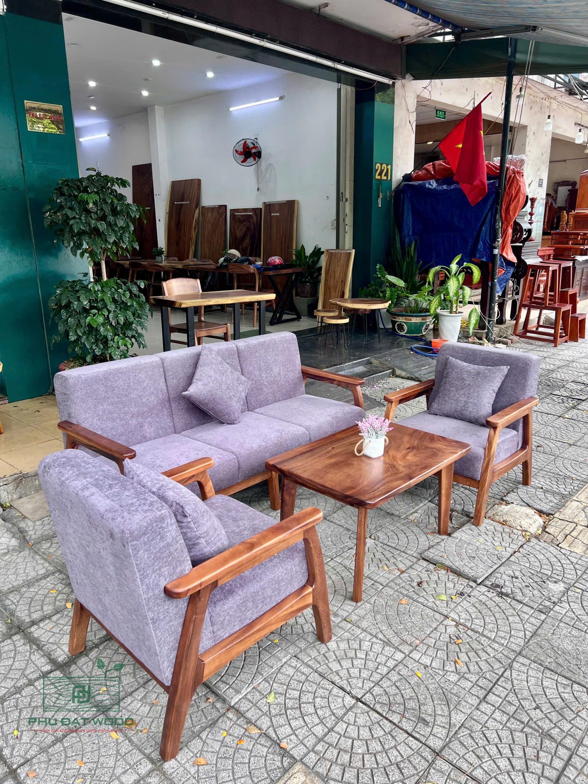 Sofa gỗ me tây S0126 Sofa gỗ me tây S0126